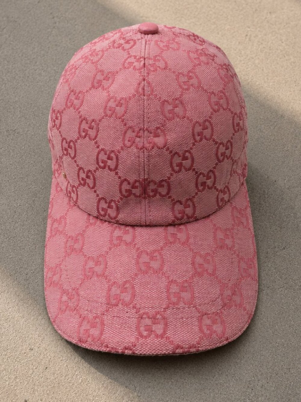 Gucci Pink GG Monogram Baseball Cap